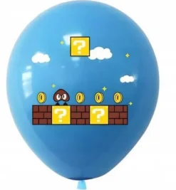 MARIO BROSS Balony gumowe z nadrukiem 8 sztuk