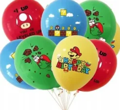 MARIO BROSS Balony gumowe z nadrukiem 8 sztuk