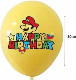 MARIO BROSS Balony gumowe z nadrukiem 8 sztuk