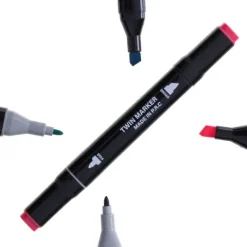 Markery Dwustronne zestaw 48 szt. w Etui