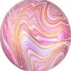 Marmur różowy kula ORBZ balon foliowy 40cm