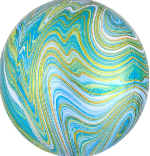 Marmur zielony kula ORBZ balon foliowy 40cm