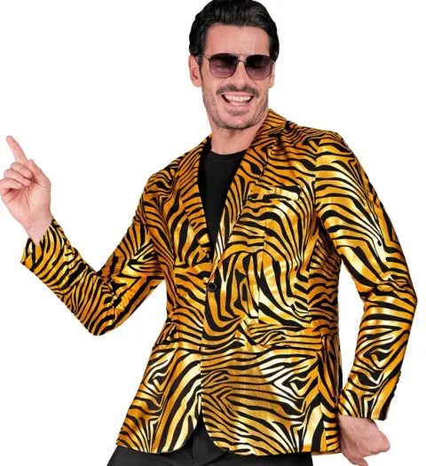 Marynarka męska złota Zebra imprezowa