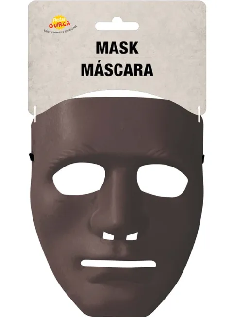 Maska gładka czarna cała twarz