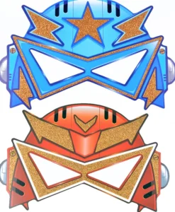 Maska papierowa z brokatem ROBOT 2 szt.