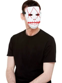 Maska przeszywana NEON świecąca Halloween