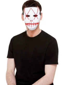 Maska przeszywana NEON świecąca Halloween
