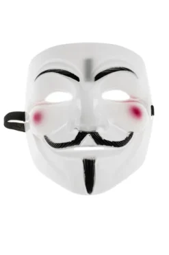 Maska V jak Vendetta - Anonymous, Guy Fawkes - BIAŁA
