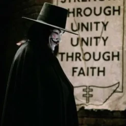 Maska V jak Vendetta - Anonymous, Guy Fawkes - BIAŁA