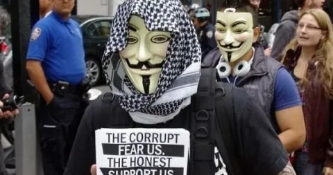 Maska V jak Vendetta - Anonymous, Guy Fawkes - BIAŁA