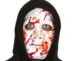 Maska biała zakrwawiona PVC Halloween