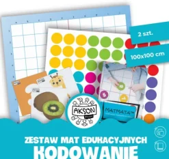Mata animacyjna KODOWANIE 2 szt. 100x100 cm+ karty PDF+ książka MATMATA zestaw