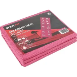 Mata do Jogi składana 170x60x5 mm RÓŻOWA
