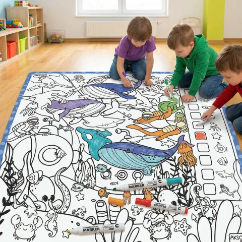 Mata suchościeralna Podwodny Świat 100x100 cm