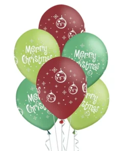 Merry Christmas 12 cali balony świąteczne 6 szt.