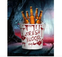 Metalowy Kubełek Wiaderko Cooler Halloween Fresh Blood