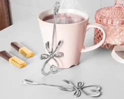 Mieszadełka / mini łyżeczki MIŁOSNE KOKARDKI 2 szt.