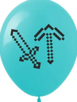 MINECRAFT balony gumowe z nadrukiem 12 szt. mix