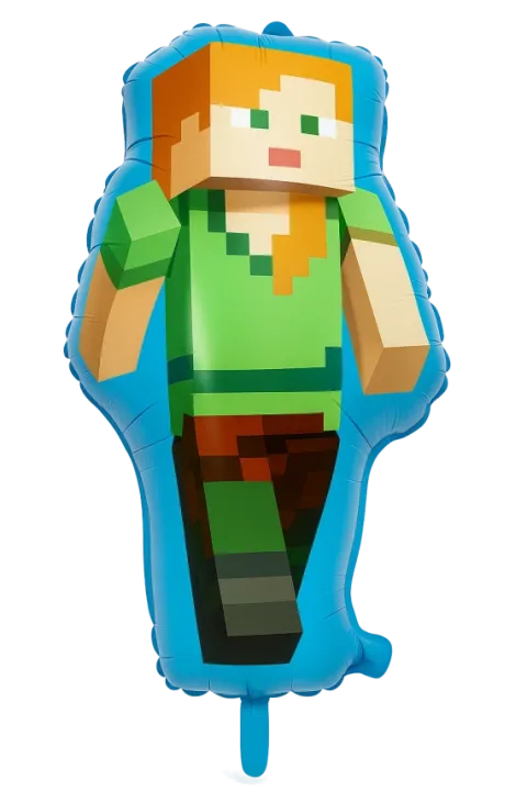 Minecraft Piksele balon foliowy Alex 74 cm