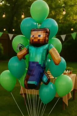 Minecraft Piksele balon foliowy Steve 85 cm