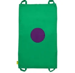 Mini chusta animacyjna 100 x 60 cm zielona z kołem fioletowym