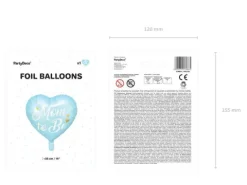 Mom to Be balon foliowy serce 35 cm Baby Shower