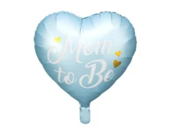 Mom to Be balon foliowy serce 35 cm Baby Shower