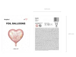 Mom to Be balon foliowy serce 35 cm Baby Shower