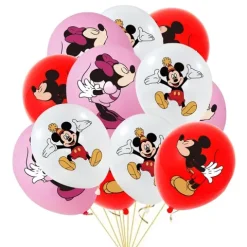 Myszka Minnie i Mickey balony gumowe z nadrukiem 12 szt. mix