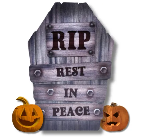 Nagrobek RIP Rest in Peace dekoracja Halloween 56 cm