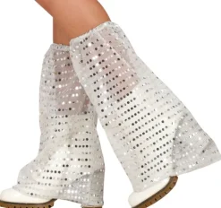 Nakładki na buty cekinowe DISCO srebrne