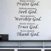 Naklejka dekoracyjna na ścianę PRAISE GOD