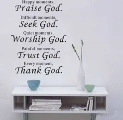 Naklejka dekoracyjna na ścianę PRAISE GOD
