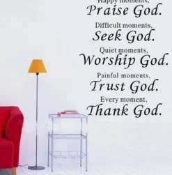 Naklejka dekoracyjna na ścianę PRAISE GOD
