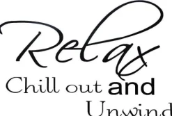 Naklejka dekoracyjna na ścianę RELAX AND CHILL OUT
