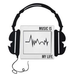 Naklejka na włącznik MUSIC IS MY LIFE