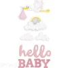 Naklejki brokatowe 3D Hello Baby 6 szt