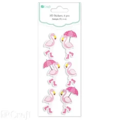 Naklejki 3D Flamingi 6 szt