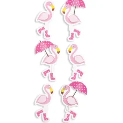 Naklejki 3D Flamingi 6 szt