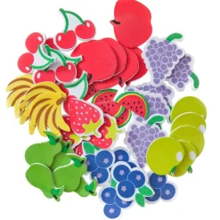 Naklejki piankowe z pianki owoce 45 szt.