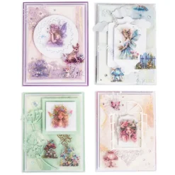 Naklejki połyskujące wróżki fioletowe PET 6 arkuszy 10,5x15 cm