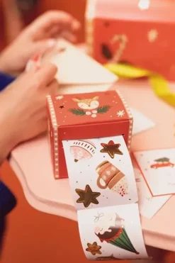 Naklejki świąteczne Merry Christmas + zawieszki MIX