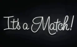 Napis LED neon - It's a Match!