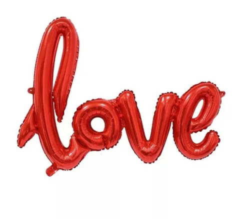 Napis LOVE balon foliowy na Walentynki 100 cm
