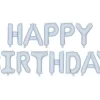 Napis z balonów HAPPY BIRTHDAY foliowy pastel niebieski