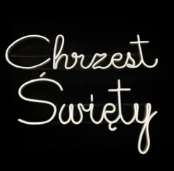 Napis LED neon - Chrzest Święty