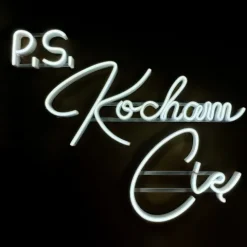 Napis LED neon - P.S. Kocham Cię