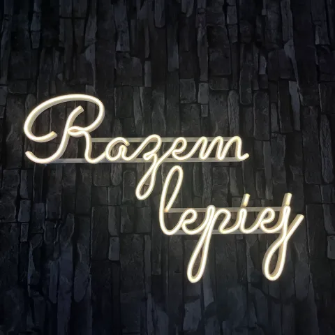 Napis LED neon - Razem lepiej