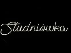 Napis LED neon - Studniówka ciepły biały