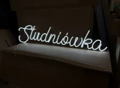 Napis LED neon - Studniówka zimny biały